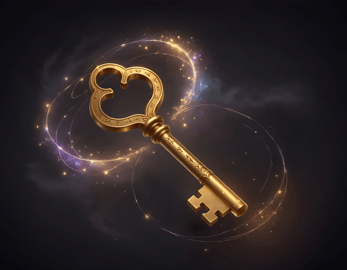 Healing Path — golden key in space