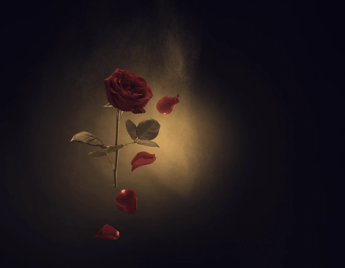 The Death That Shaped You — rose losing petals